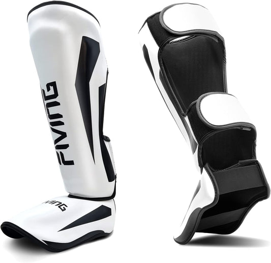 MMA Martial Arts Shin Guards – Padded, Adjustable Muay Thai Leg Guards with Instep Protection for Kickboxing/Mma Training and Sparring – Durable, Professional MMA Equipment